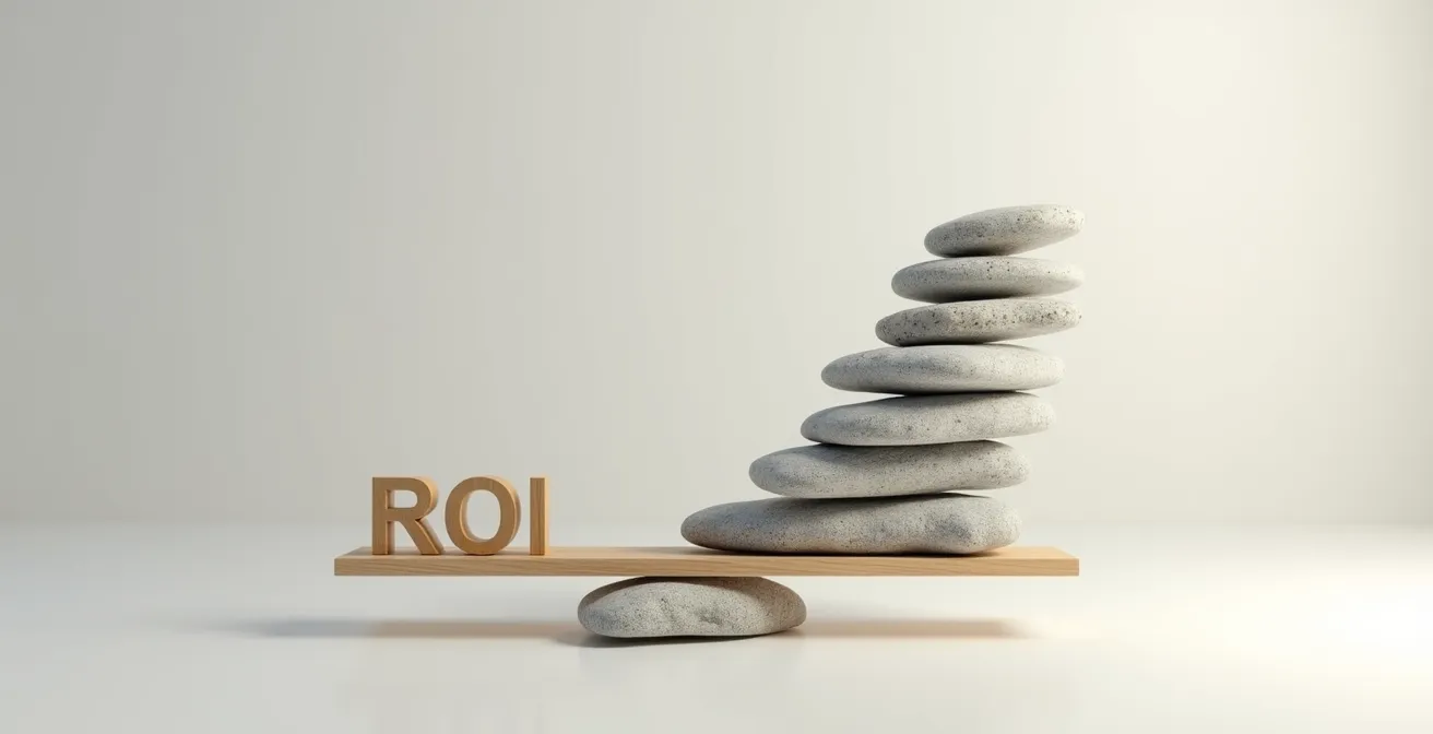 Infographie montrant la chaîne de valeur de l'investissement éducatif : coûts directs, coûts cachés, gains visibles et invisibles, impact long terme
